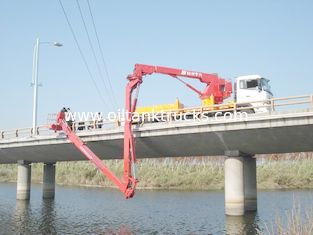 Çin Dongfeng 6x4 Kepçe Tip Köprü Muayene Ekipmanı, köprü kontrol platformu 16m 270HP tedarikçisi