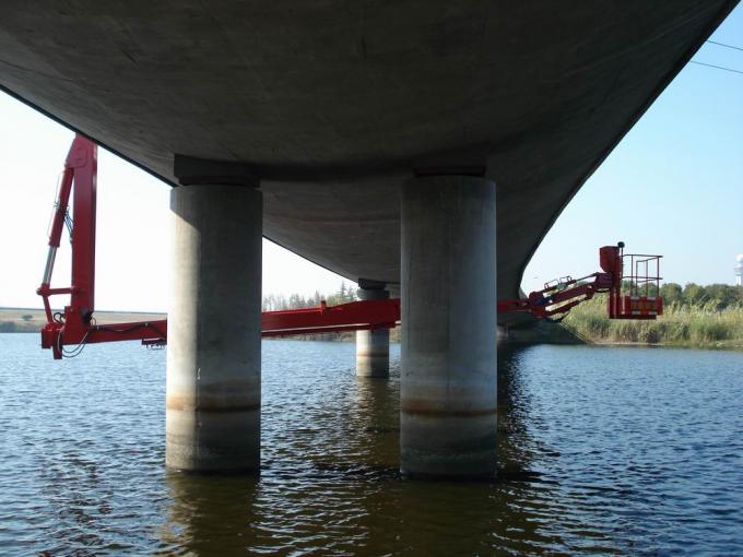 6x4 Kepçe Tip Köprü Muayene Ekipmanı 16M DongFeng, Katlanır Platform